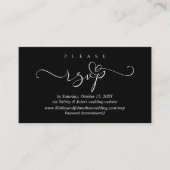 ロマンチックなRSVP結婚式招待状、Webサイト経由 エンクロージャーカード (正面)