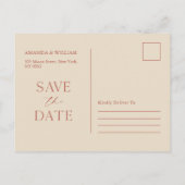ロマンチックなSave the Dateお知らせポストカード 案内ポストカード (裏面)