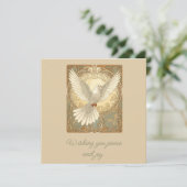 ロマンチックにノスタルジックな平和の鳩のグリーティングカード シーズンカード (スタンド正面)