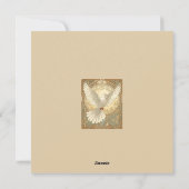 ロマンチックにノスタルジックな平和の鳩のグリーティングカード シーズンカード (裏面)