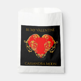 ロマンチックはっきりしたなバレンタインレッドゴシックハート フェイバーバッグ