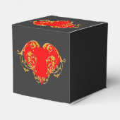 ロマンチックはっきりしたなバレンタインレッドゴシックハート フェイバーボックス (裏面サイド)