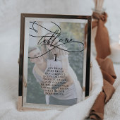 ロマンチックぶら下がったな写真の座席表カード 招待状