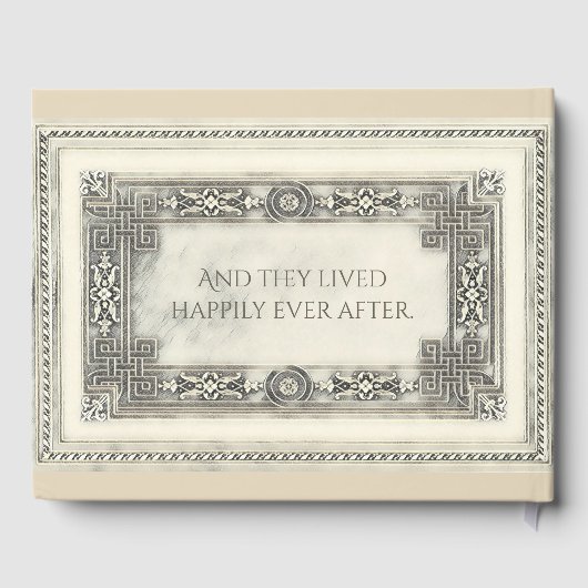 ロマンチックアイボリーヴィンテージルックゲストブック ゲストブック (裏面)