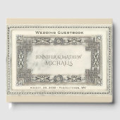 ロマンチックアイボリーヴィンテージルックゲストブック ゲストブック (正面)