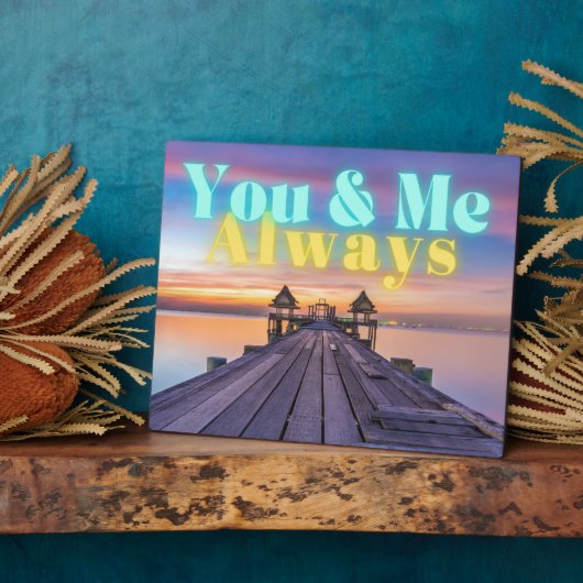 ロマンチックアイランド波止場常時テーブルトップ フォトプラーク (側面)