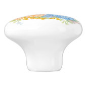 ロマンチックアジサイ金ゴールドフレームフローラモノグラム セラミックノブ (側面)