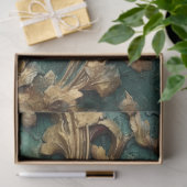 ロマンチックアンティークエメラルドと金ゴールドデザインシリーズ6 薄葉紙 (ギフト)