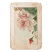 ロマンチックアンティークピンクローズ バスマット (正面縦)