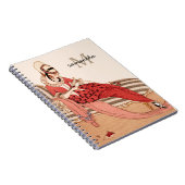 ロマンチックアールヌーボーファッションモノグラム ノートブック (右側)