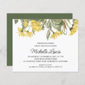 ロマンチックイエローグリーン結婚フローラブライダルシャワー (正面/裏面)