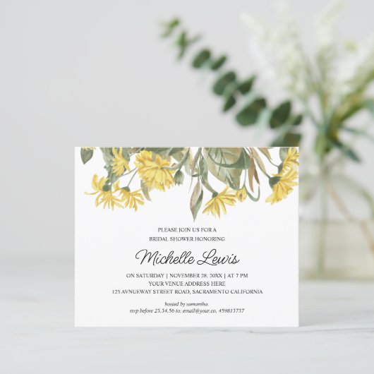 ロマンチックイエローグリーン結婚フローラブライダルシャワー (スタンド正面)