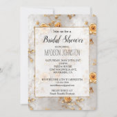 ロマンチックイエローローズズブライダルシャワー 招待状 (正面)