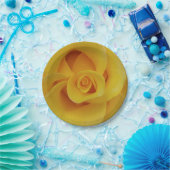 ロマンチックイエローローズ花びら ペーパープレート (パーティー)