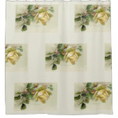 ロマンチックイエローヴィンテージバラ シャワーカーテン (正面)