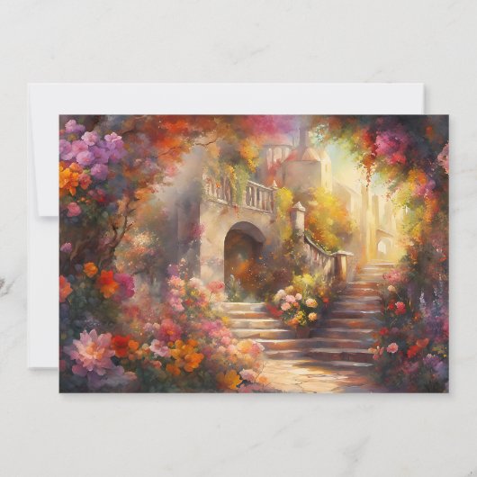 ロマンチックイタリアンなエロペまたはポストウェディングパーティー 招待状 (裏面)