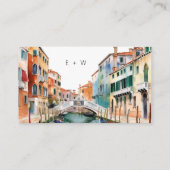 ロマンチックイタリアンなタイル宛先ウェディングRsvp エンクロージャーカード (裏面)