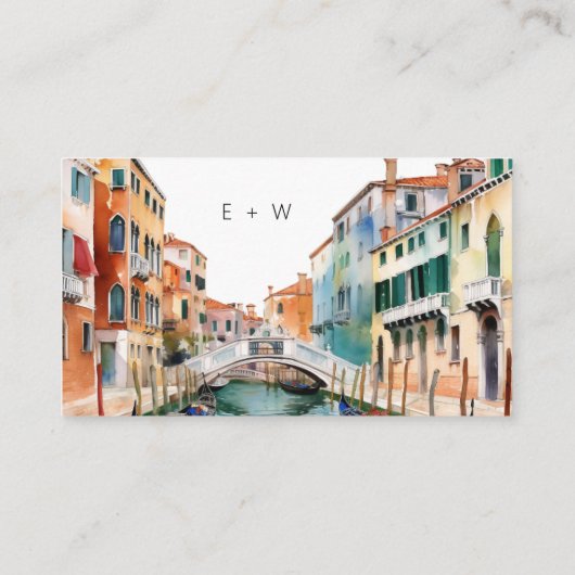 ロマンチックイタリアンなタイル宛先ウェディングRsvp エンクロージャーカード (裏面)