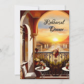 ロマンチックイタリアンなリハ結婚ーサルディナー 招待状 (正面)