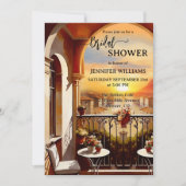 ロマンチックイタリアンアートブライダルシャワー 招待状 (正面)