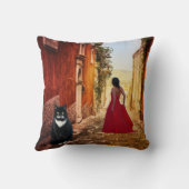 ロマンチックイタリアンヴィレッジファインアート枕 クッション (裏面)