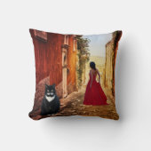 ロマンチックイタリアンヴィレッジファインアート枕 クッション (正面)
