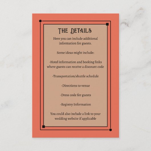 ロマンチックインスパイアなヴィンテージミュート結婚コーラル エンクロージャーカード (正面)