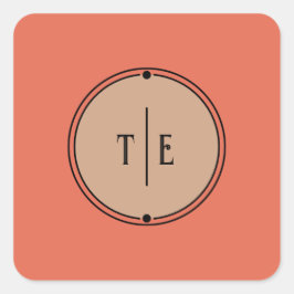 ロマンチックインスパイアなヴィンテージミュート結婚コーラル スクエアシール