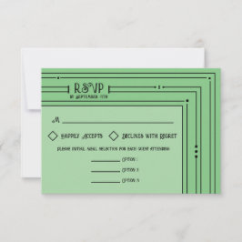 ロマンチックインスパイアな淡い色のヴィンテージグ結婚リーンの食事 出欠カード