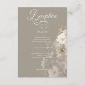 ロマンチックイーザーアルニュートラルベージュフローラ披露宴 エンクロージャーカード (正面)