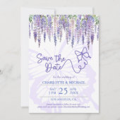 ロマンチックウィステリア&バタフライ庭園の結婚式 セーブザデート (正面)