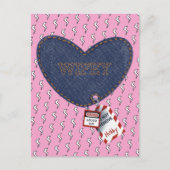 ロマンチックウィフェイハビーエレクトリックロックラベルハート ポストカード (正面)