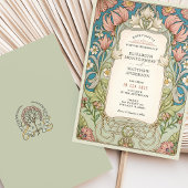 ロマンチックウィリアムモリス結婚式招待状 招待状