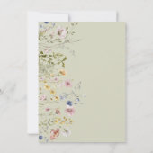 ロマンチックウッドランドブリッジワイルドフラワーブライダルシャワー 招待状 (裏面)