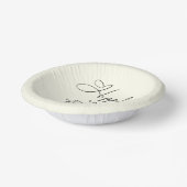 ロマンチックエレガントなアイボリーの後ずっと幸せ結婚に ペーパーボウル (傾斜あり)