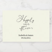 ロマンチックエレガントなアイボリーの後ずっと幸せ結婚に リキュールボトルラベル (シングルラベル)