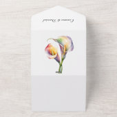 ロマンチックエレガントなカラリージーソフトウォーターカラーパステル オールインワン招待状 (外側)