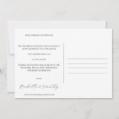 ロマンチックエレガントなカラースクリプト1フォト結婚ズ セーブザデート (裏面)