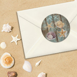 ロマンチックエレガントなコテージのシーシェルビーチ結婚式 ラウンドシール