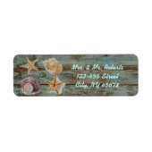 ロマンチックエレガントなコテージのシーシェルビーチ結婚式 ラベル (正面)