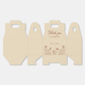 ロマンチックエレガントなテラコッタ結婚フローラ フェイバーボックス (見開き)