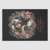 ロマンチックエレガントなバラ水彩ヴィンテージ写真 薄葉紙 (正面)