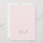 ロマンチックエレガントなパステル結婚ピンク (裏面)