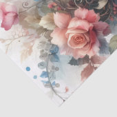 ロマンチックエレガントなピンクのフローラティッシュペーパーシート 薄葉紙 (詳細)