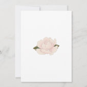 ロマンチックエレガントなピンクのフローラ結婚式の日付を保存 招待状 (裏面)