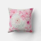 ロマンチックエレガントなピンクのフローラ色彩の鮮やか クッション (裏面)