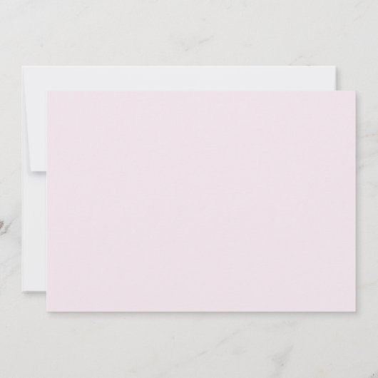 ロマンチックエレガントなピンクのワイルドフラワーウォータカラーアート セーブザデート (裏面)