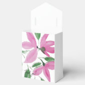 ロマンチックエレガントなピンクのワイルドフラワーウォータカラーアート フェイバーボックス (オープン)