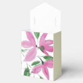 ロマンチックエレガントなピンクのワイルドフラワーウォータカラーアート フェイバーボックス (オープン)