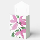 ロマンチックエレガントなピンクのワイルドフラワーウォータカラーアート フェイバーボックス (オープン)